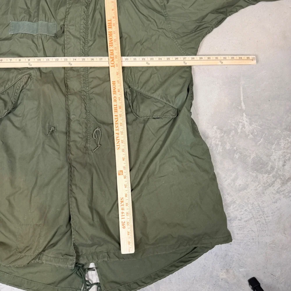 Vintage 1973 US Military M-65 Fishtail Parka Large Olive Drab M65 Jacket w liner